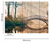 Fototapete 3,5 x 2,55 M. Park Bridge 1