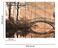 Fototapete 3,5 x 2,55 M. Park Bridge 2