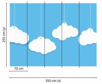 Fototapete 3,5 x 2,55 M. Clouds 1