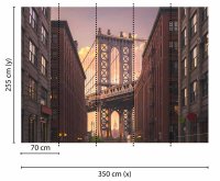 Fototapete 3,5 x 2,55 M. Brooklyn Bridge