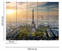 Fototapete 3,5 x 2,55 M. Eiffel Tower
