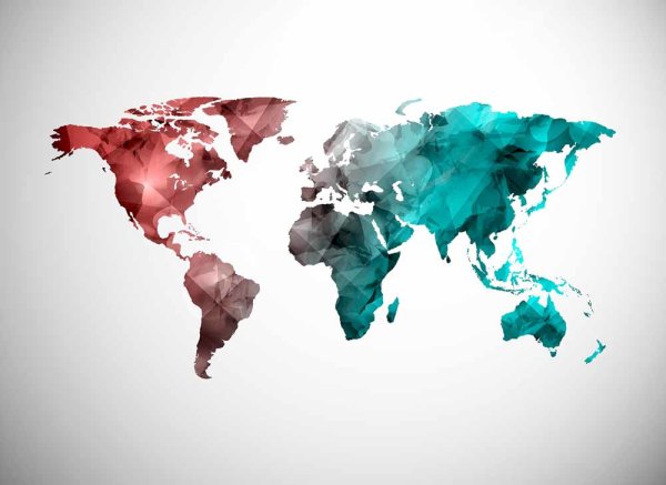 Fototapete 3,5 x 2,55 M. World Graphic 2