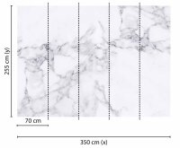 Fototapete 3,5 x 2,55 M. White Marble 1