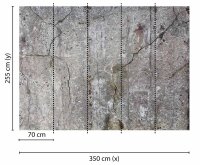 Fototapete 3,5 x 2,55 M. Old Concrete