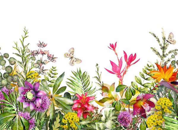 Fototapete 3,5 x 2,55 M. Motley Flowers