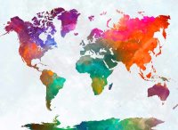 Fototapete 3,5 x 2,55 M. Global Map