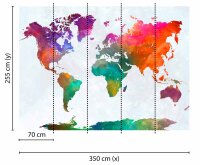 Fototapete 3,5 x 2,55 M. Global Map