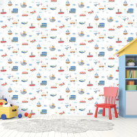 Tiny Tots Kinderzimmer Tapeten Auto Schiff | 2025