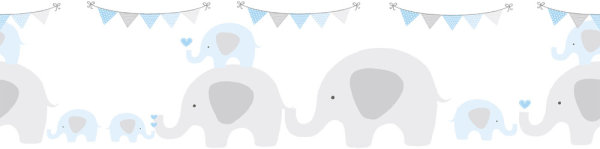 Selbstklebende Bordüre Lovely Kids Elephant Party