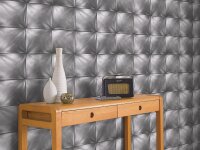 Vliestapete Move your Wall Stappmuster 3D Optik grau
