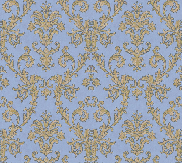 XL Vlies - Vliestapeten Barock blau gold