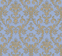 XL Vlies - Vliestapeten Barock blau gold