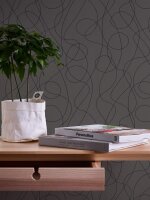 Vliestapete Life Tapete grafisch grau metallic
