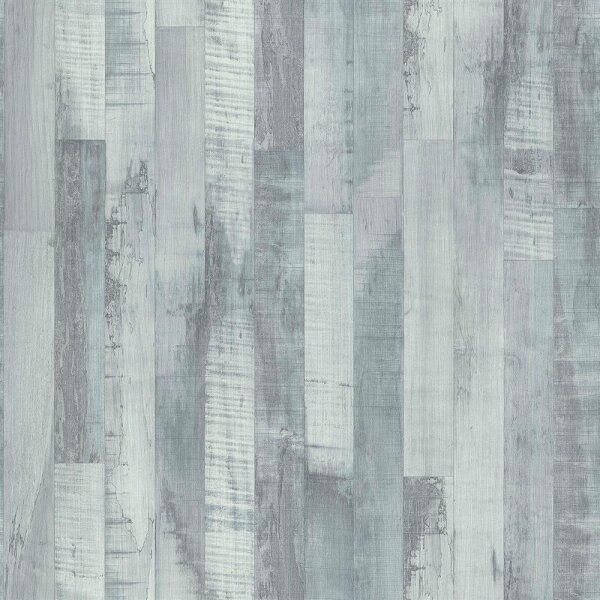 Tapete Holz Paneele Vintage blau grau