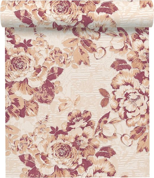 4 Rollen Strukturprofiltapete Belle Epoque Tapete Blumen romantisch