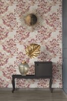 4 Rollen Strukturprofiltapete Belle Epoque Tapete Blumen romantisch