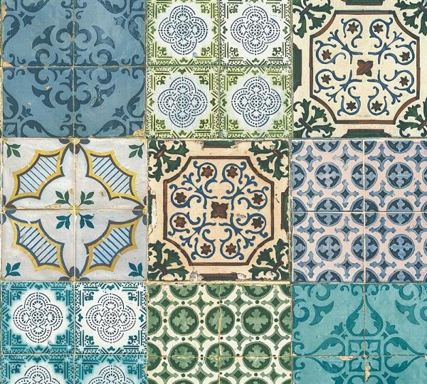 Selbstklebendes Panel 2,50 m x 0,52 m Optik Fliese orient