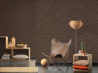 4 Rollen Tapete Authentic Walls Holz Optik braun