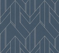 2 Rollen Architects Paper Luxus Tapete Blau Silber