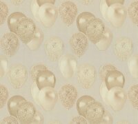 XL Vliestapete Ballons beige gold 1,06 M- breit