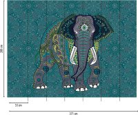 Fototapete Elefant Orientalisch 2,8 x 3,71 M.