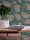 Tapete Attractive Blumen Floral grün
