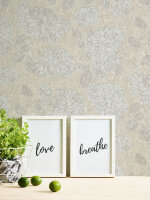 Tapete Attractive Floral grau beige silber