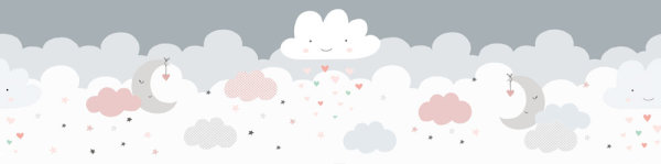 Selbstklebende Bordüre Lovely Kids Dreamy Sky