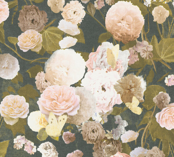 Aktion Wand 3 Rollen Tapete Blumen Floral
