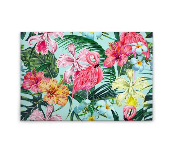 Leinwandbild FlamingoArt1 Blumen 90cm x 60 cm