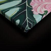 Leinwandbild FlamingoArt1 Blumen 90cm x 60 cm