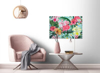 Leinwandbild FlamingoArt1 Blumen 90cm x 60 cm