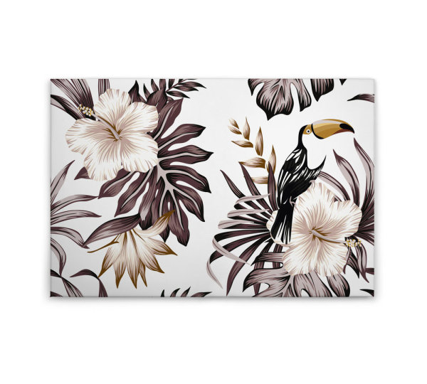 Leinwandbild Toucan2 Blumen 90cm x 60 cm