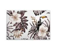 Leinwandbild Toucan2 Blumen 90cm x 60 cm