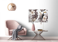 Leinwandbild Toucan2 Blumen 90cm x 60 cm