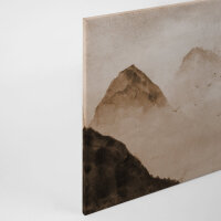 Leinwandbild MistyRocks2 Berge 90cm x 60 cm