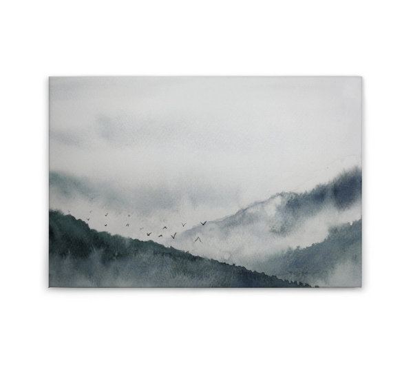 Leinwandbild GloomyLandscape1 Wald 90cm x 60 cm