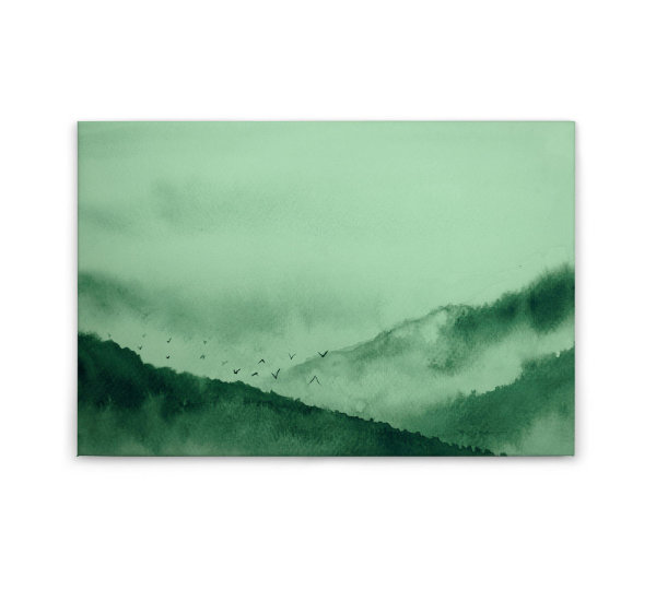 Leinwandbild GloomyLandscape1 Wald 90cm x 60 cm