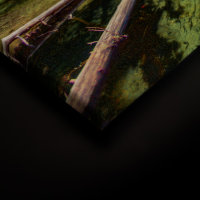 Leinwandbild MountainRiver Landschaft 90cm x 60 cm