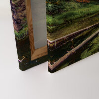 Leinwandbild MountainRiver Landschaft 90cm x 60 cm