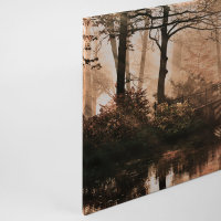 Leinwandbild ParkBridge2 Wald 90cm x 60 cm