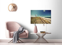 Leinwandbild Lighthouse Strand Meer 90cm x 60 cm