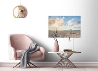 Leinwandbild BeachChair Strand Meer 90cm x 60 cm