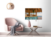 Leinwandbild BeachBar Strand Meer 90cm x 60 cm
