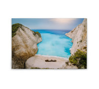 Leinwandbild GreekBay Strand Meer 90cm x 60 cm