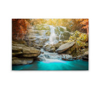 Leinwandbild Waterfall Natur 90cm x 60 cm