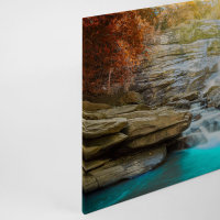 Leinwandbild Waterfall Natur 90cm x 60 cm