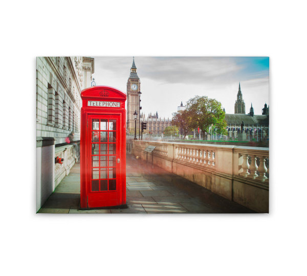 Leinwandbild PhoneBooth London 90cm x 60 cm