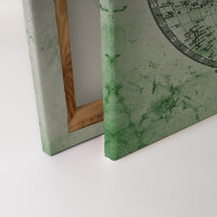Leinwandbild Hemispheres2 Weltkarte 90cm x 60 cm