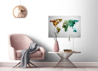 Leinwandbild WorldGraphic1 Weltkarte 90cm x 60 cm